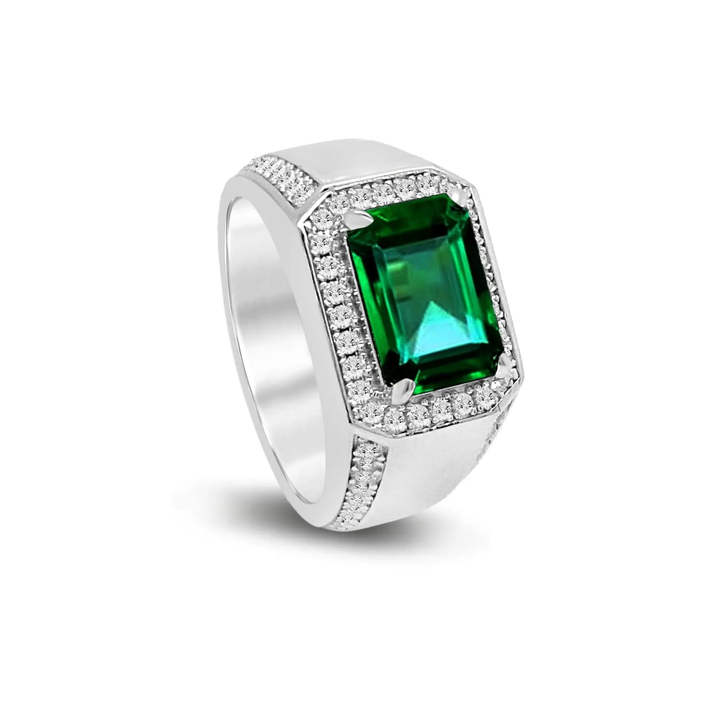 Jagger Gemstone Ring in Emerald Anna Zuckerman