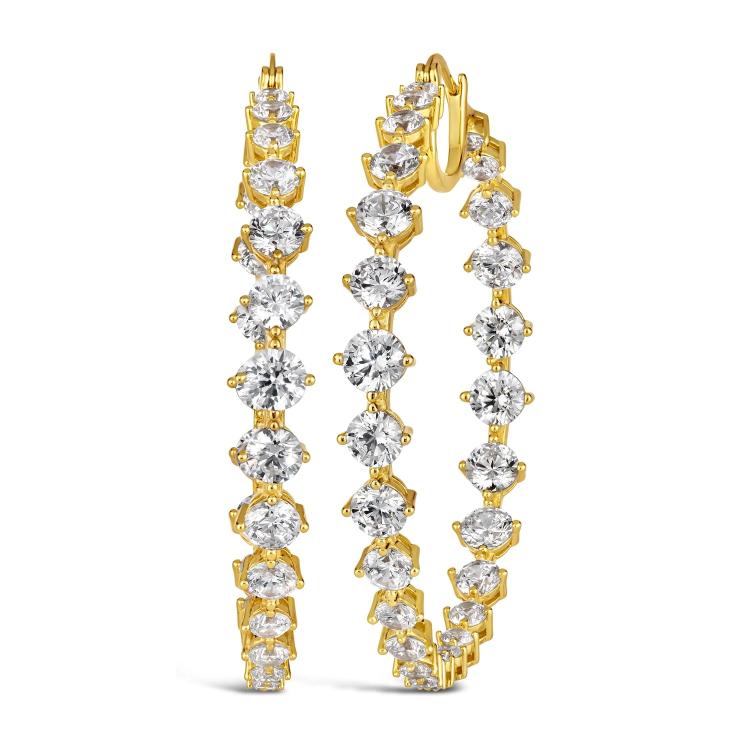 Jennifer XL Inside Out Hoops in Gold Anna Zuckerman