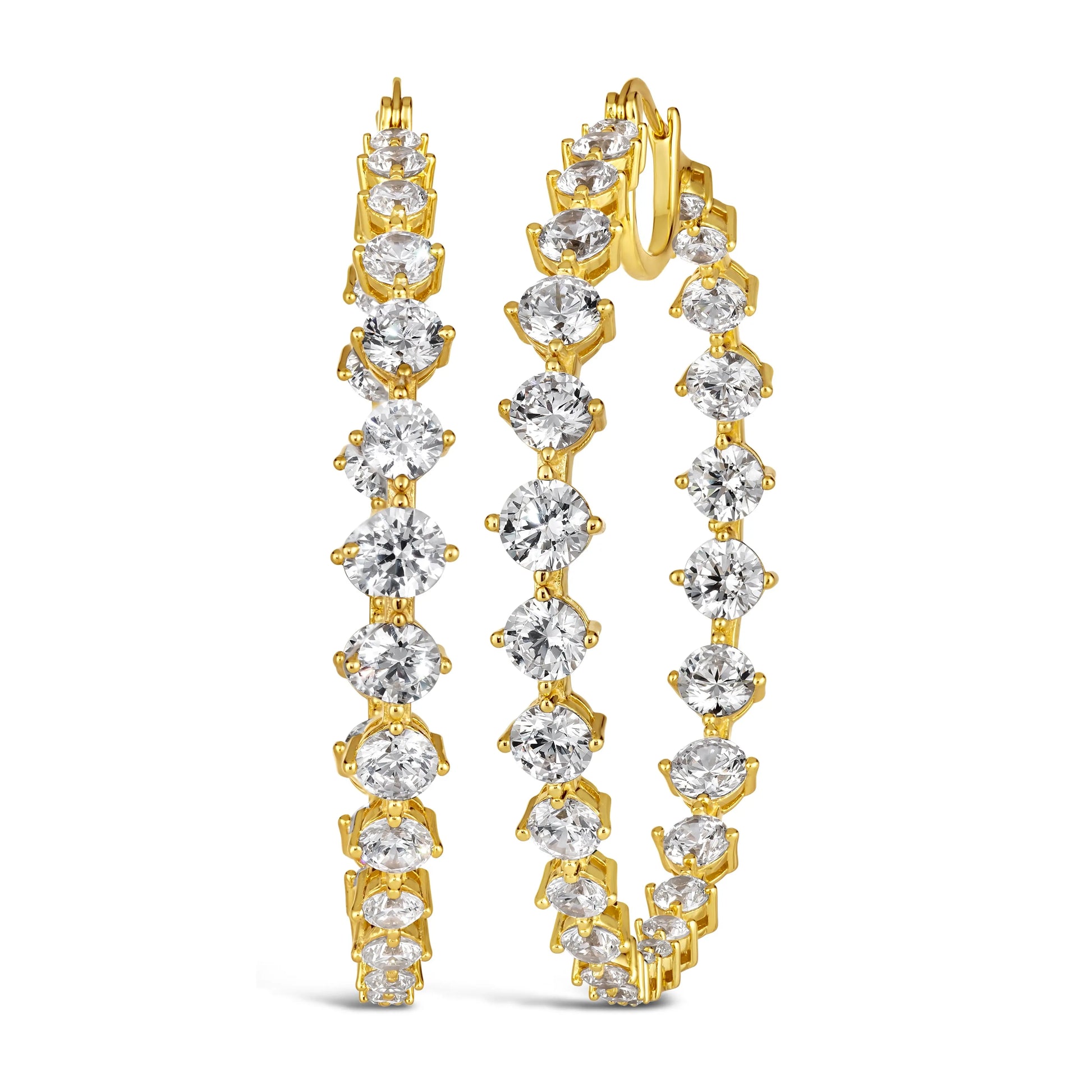 Jennifer XL Inside Out Hoops in Gold Anna Zuckerman