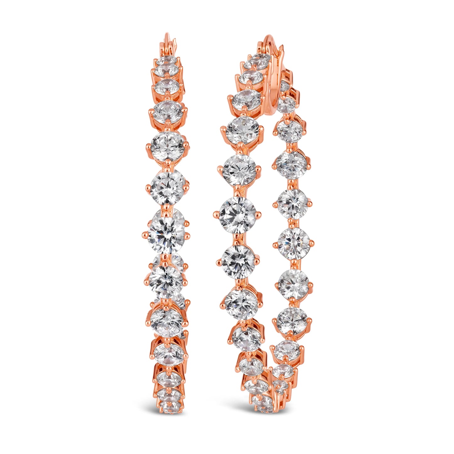 Jennifer XL Inside Out Hoops in Rose Gold Anna Zuckerman
