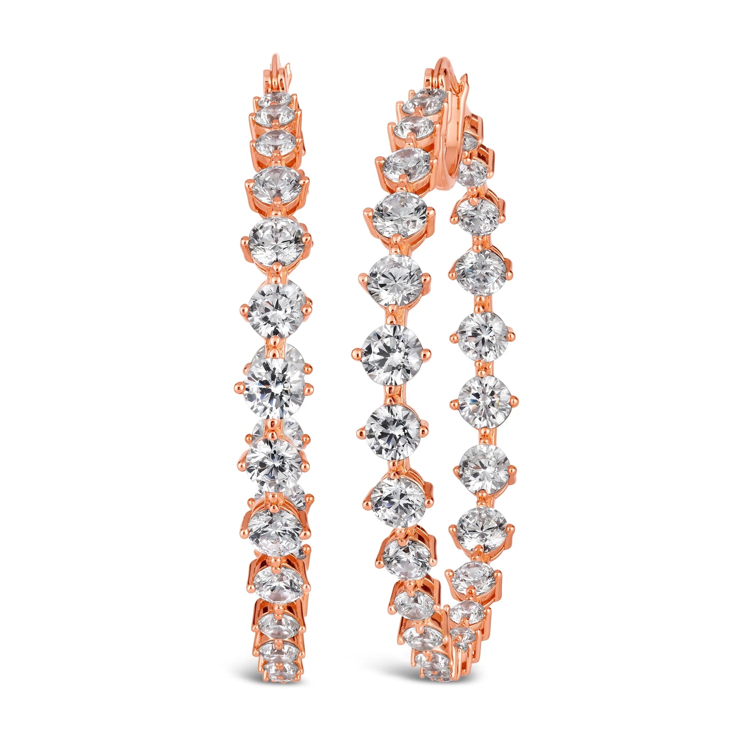 Jennifer XL Inside Out Hoops in Rose Gold Anna Zuckerman