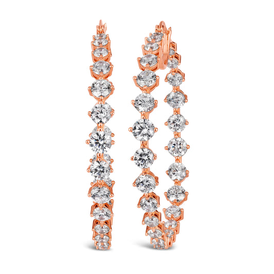 Jennifer XL Inside Out Hoops in Rose Gold Anna Zuckerman