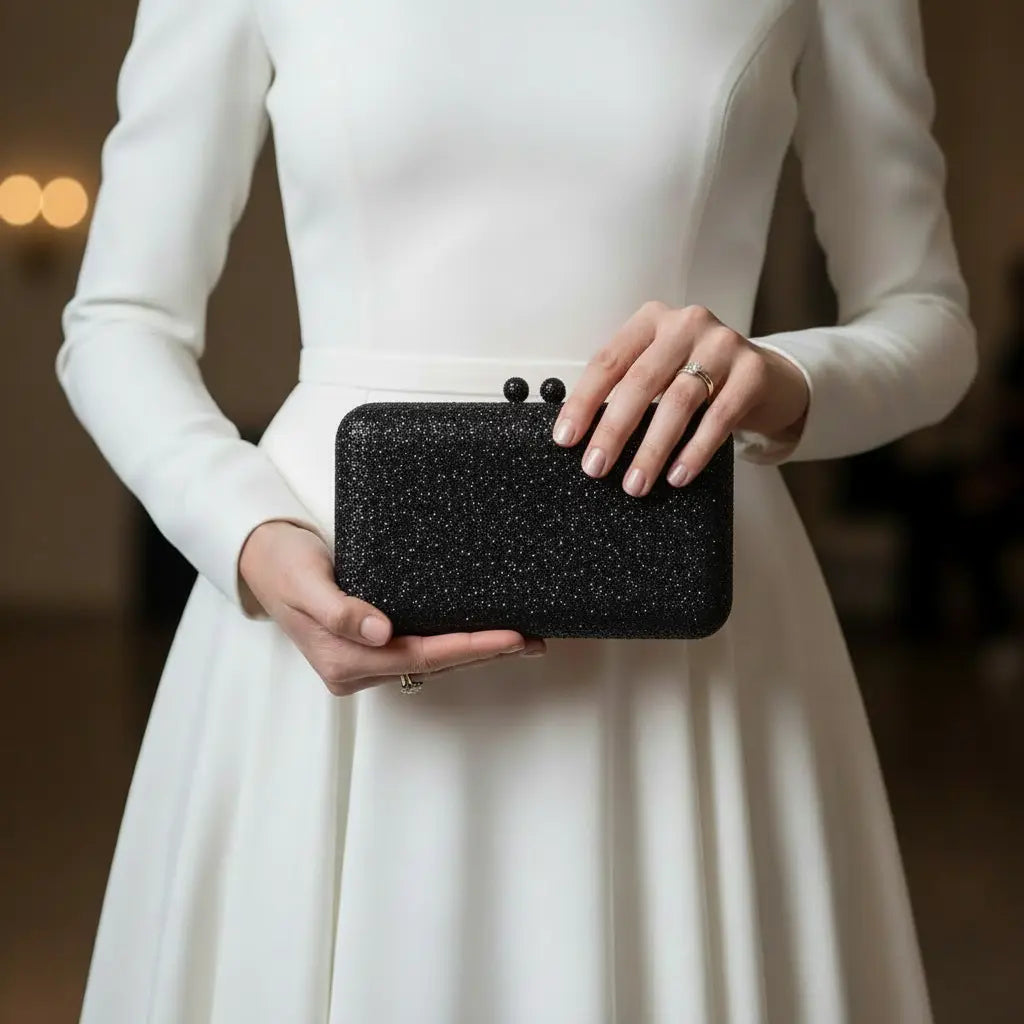 Joie de Vivre Clutch in Black Anna Zuckerman
