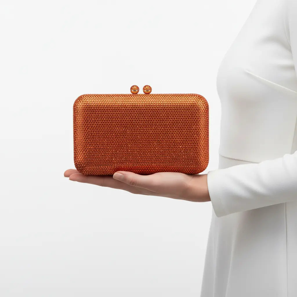 Joie de Vivre Clutch in Orange Anna Zuckerman