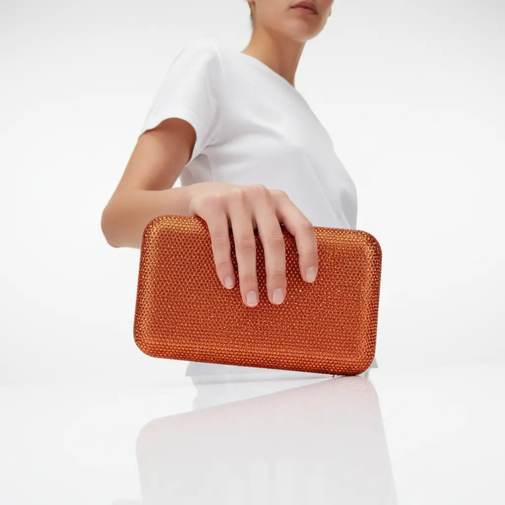 Joie de Vivre Clutch in Orange Anna Zuckerman