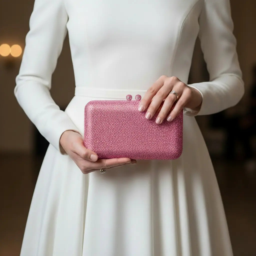 Joie de Vivre Clutch in Pink Anna Zuckerman