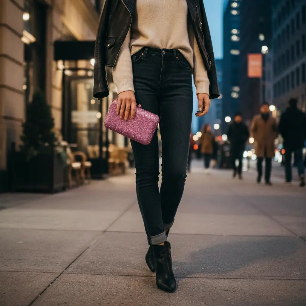 Joie de Vivre Clutch in Pink Anna Zuckerman