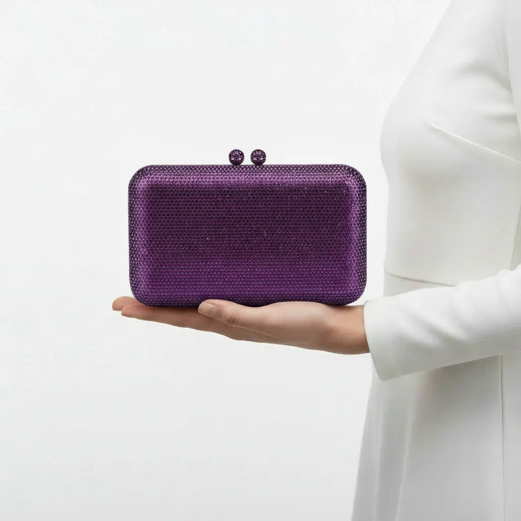 Joie de Vivre Clutch in Purple Anna Zuckerman