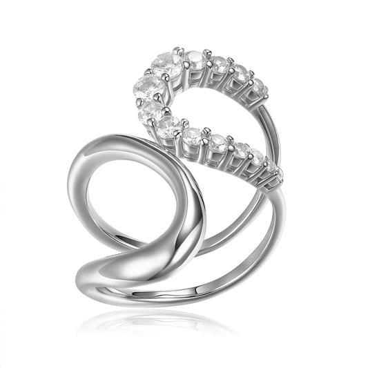 Jonny Bypass Ring in Platinum