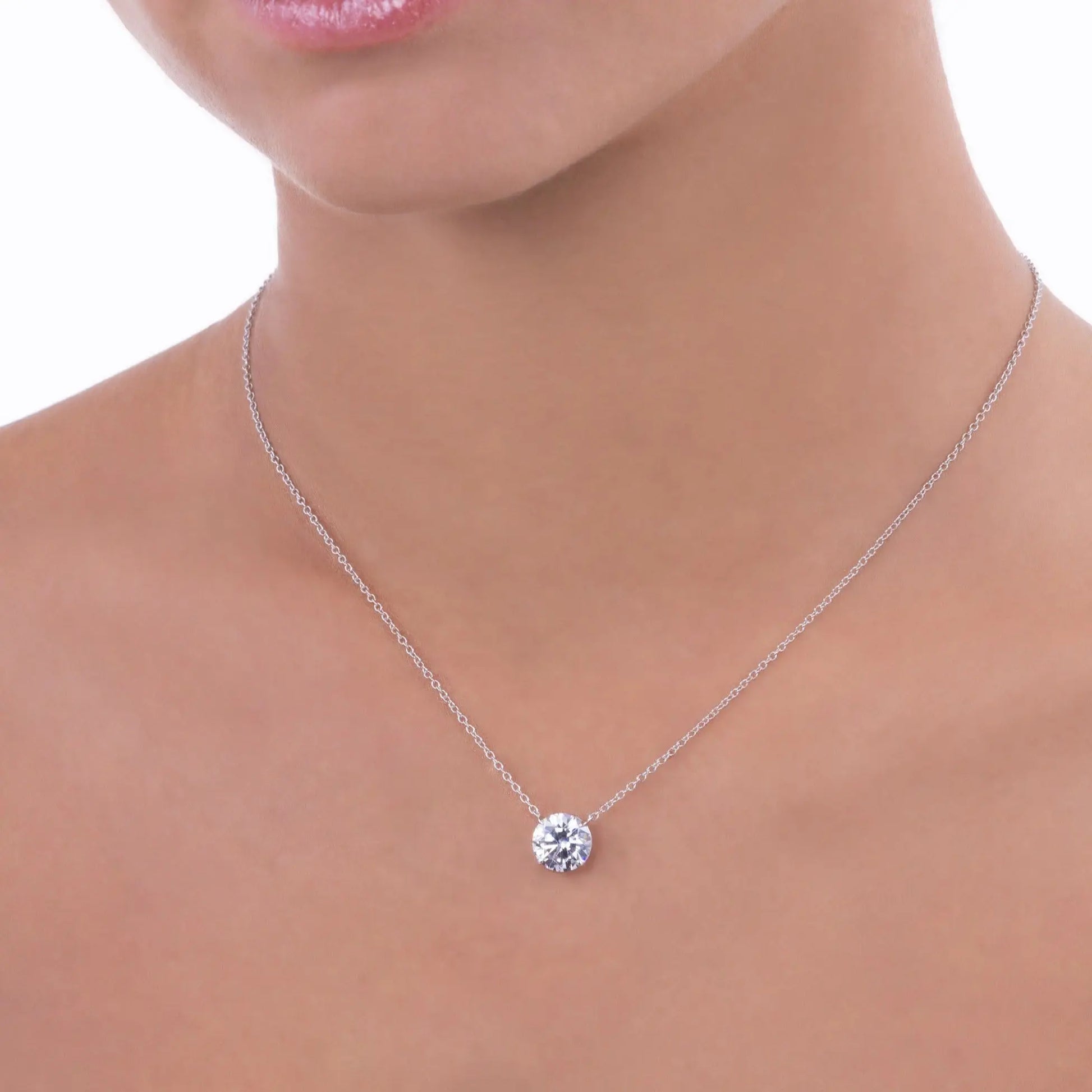 Just Like Diamond Only Better Necklace in 2 Carat Anna Zuckerman