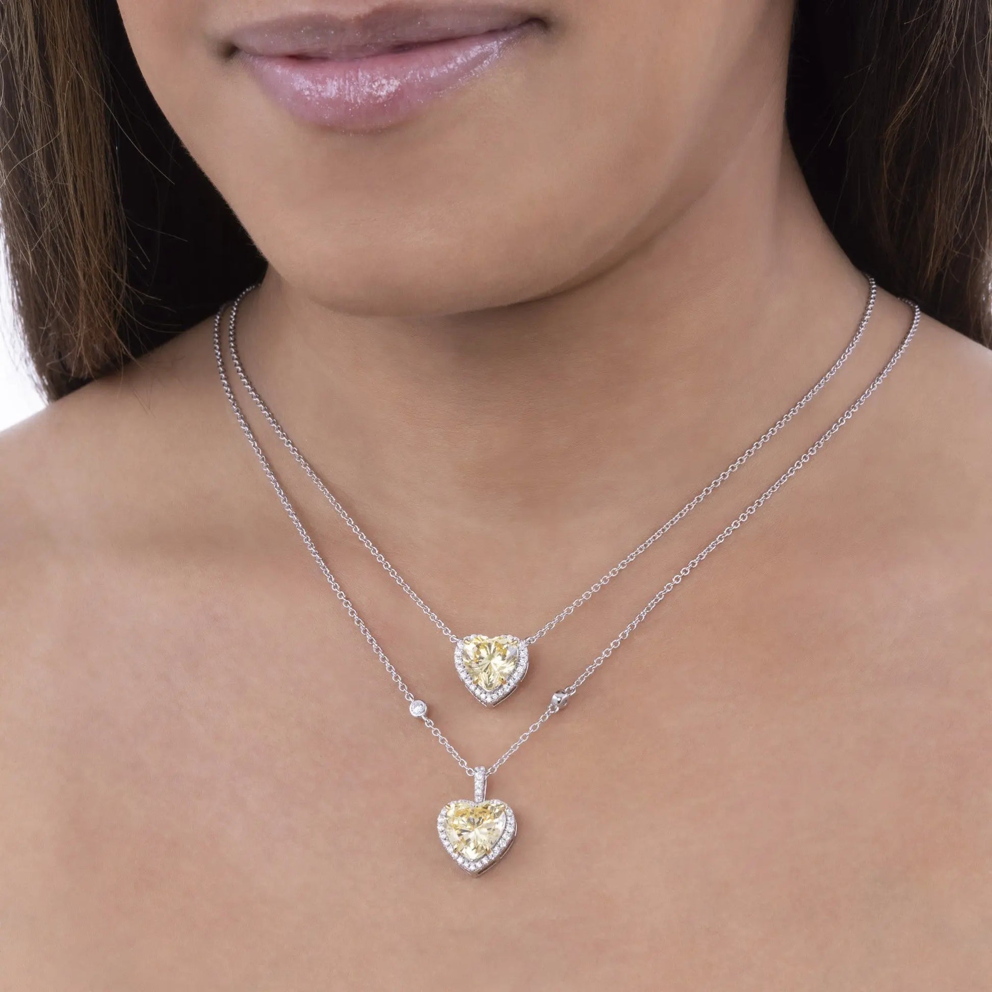 Kaia Heart Necklace in 4 Carat Crystalline - Anna Zuckerman