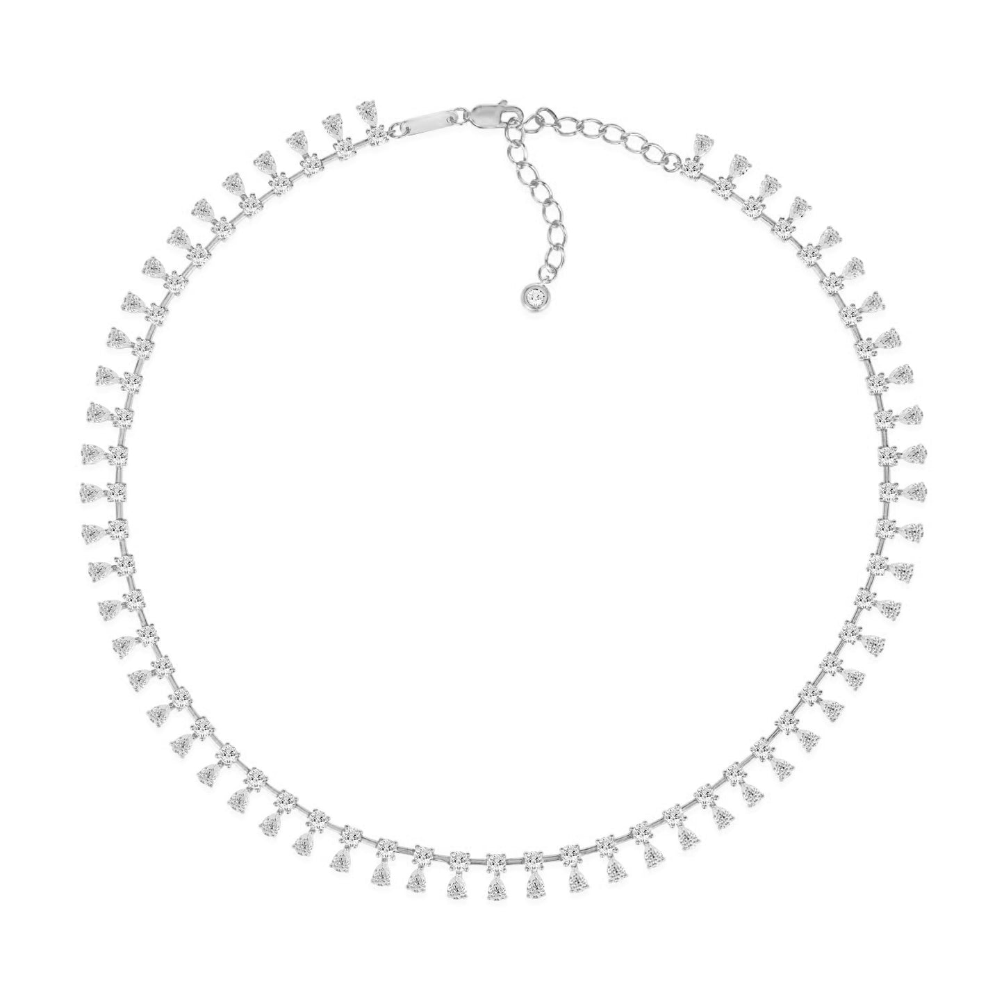 Giselle 20ctw Diamond Crystalline Choker Necklace