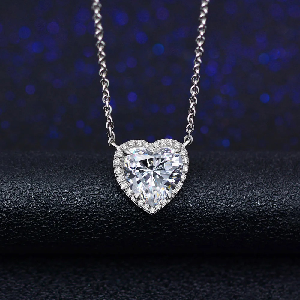 Diamond Crystalline 3 Carat Heart Necklace