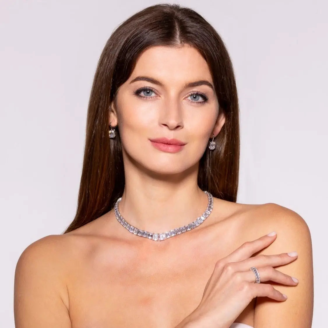 Kelly Diamond Crystalline Drops In Platinum Anna Zuckerman
