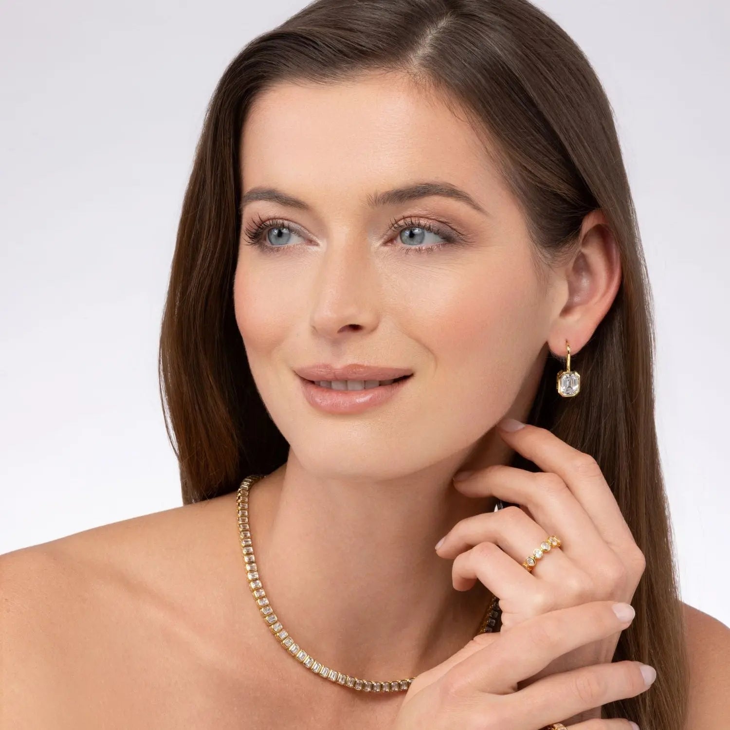 Kelly Diamond Crystalline Drops in Yellow Gold Anna Zuckerman Retail