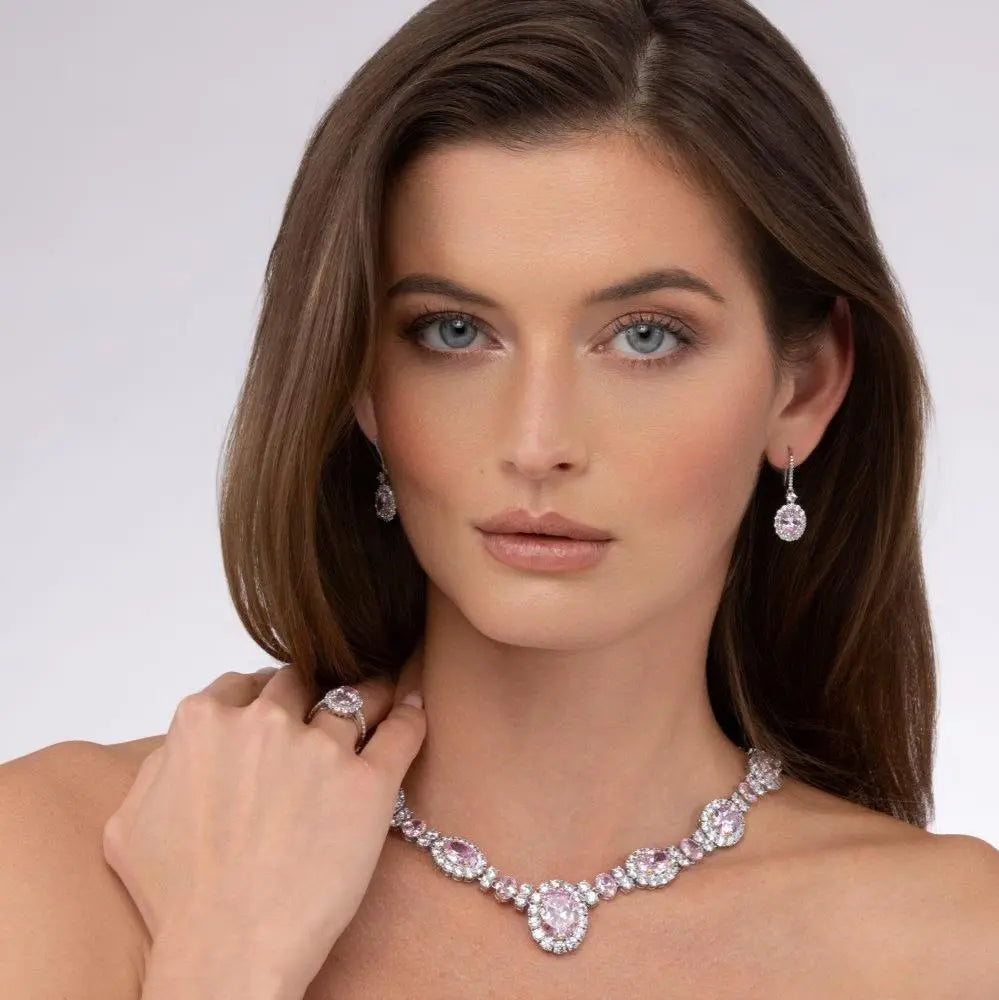 Kennedy Crystalline Earrings in White Diamond - Anna Zuckerman