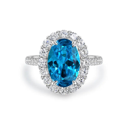 Kennedy Crystalline Ring in Aquamarine Anna Zuckerman