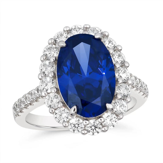 Kennedy Crystalline Ring in Blue Sapphire Anna Zuckerman