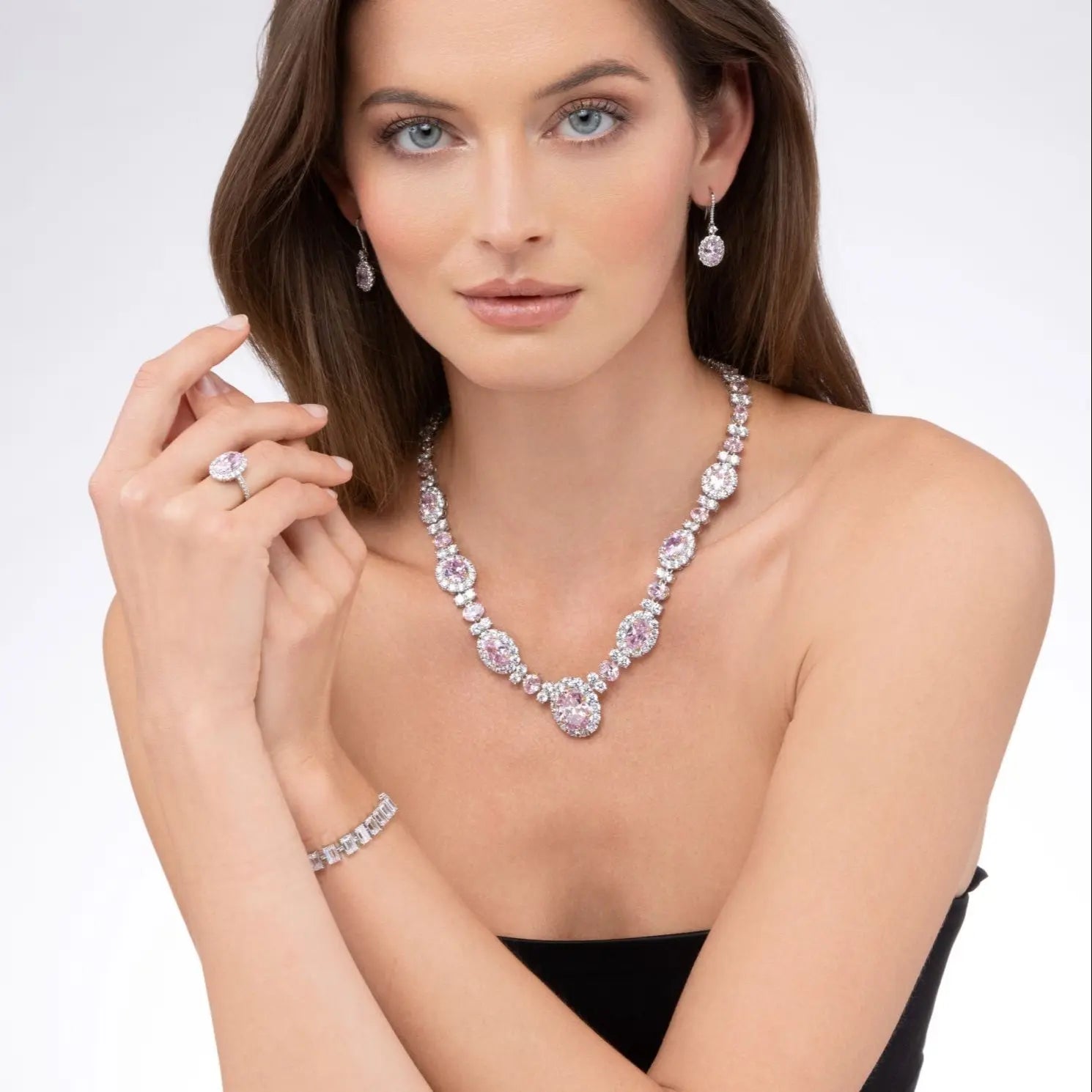 Kennedy Crystalline Ring in White Diamond Anna Zuckerman