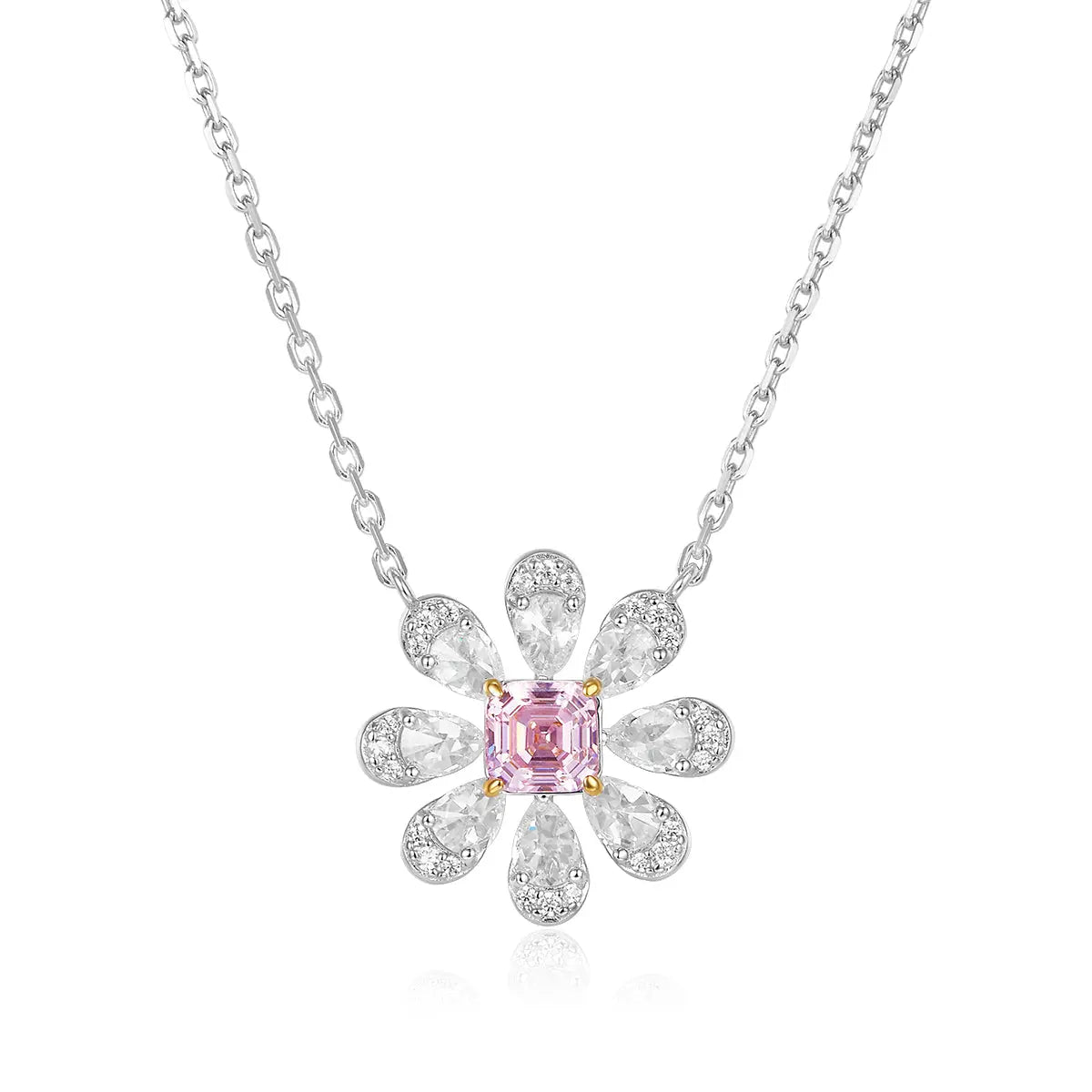 La Marguerite Necklace In Pink Anna Zuckerman