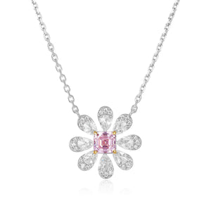La Marguerite Necklace In Pink Anna Zuckerman