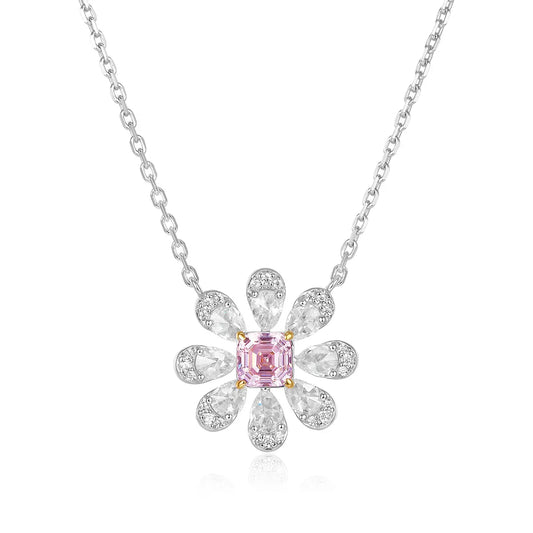 La Marguerite Necklace In Pink Anna Zuckerman