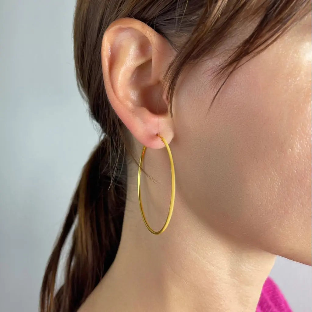 Large Aqua Net Hoops Anna Zuckerman