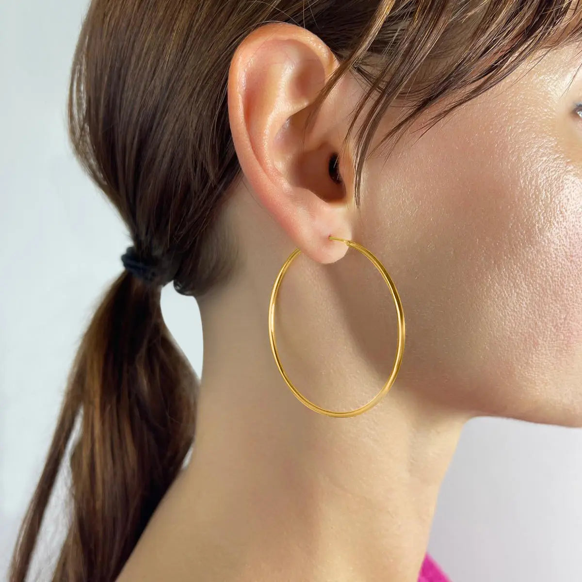 Large Aqua Net Hoops Anna Zuckerman