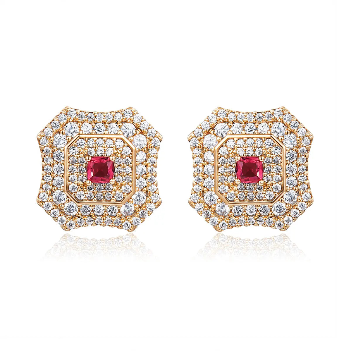 Latte Da Earrings in Ruby Anna Zuckerman