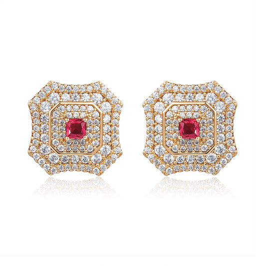 Latte Da Earrings in Ruby Anna Zuckerman