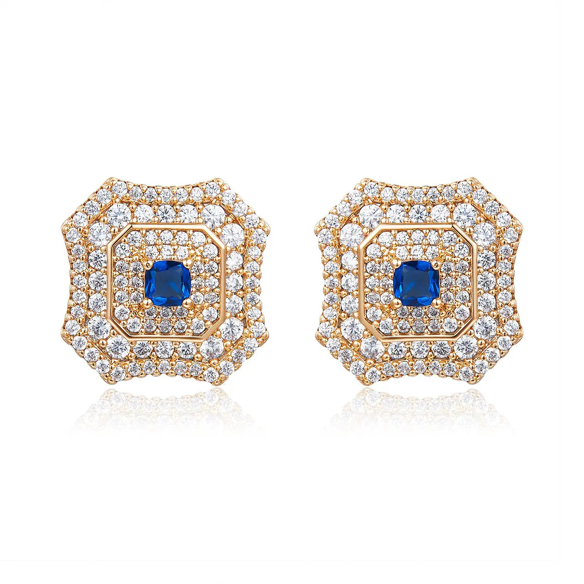 Latte Da Earrings in Sapphire Anna Zuckerman
