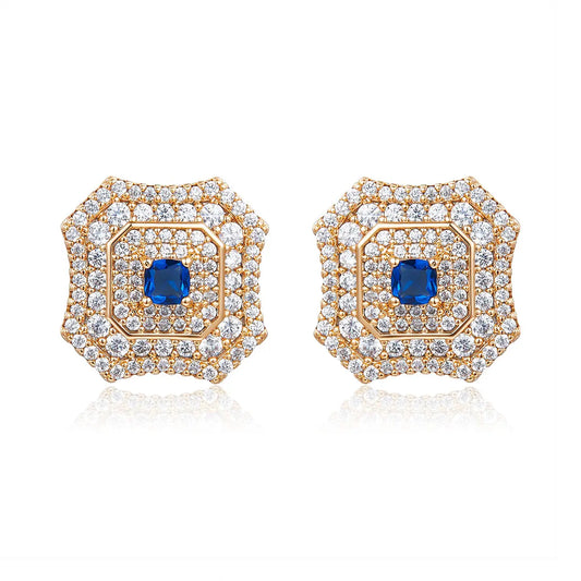 Latte Da Earrings in Sapphire Anna Zuckerman