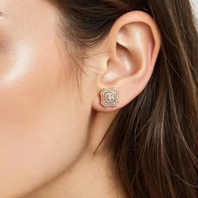 Latte Da Earrings in White Diamond Anna Zuckerman