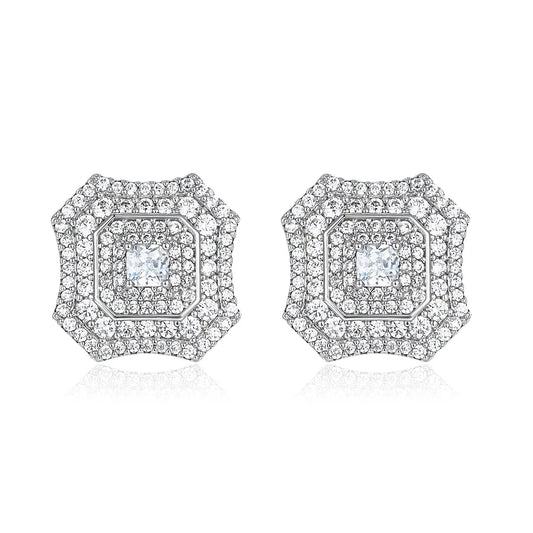 Latte Da Earrings in White Diamond - Platinum Anna Zuckerman