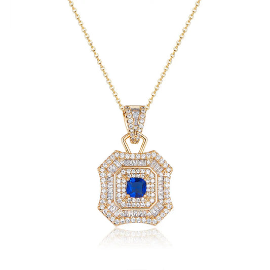 Latte Da Necklace in Sapphire Anna Zuckerman