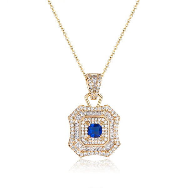 Latte Da Necklace in Sapphire | Anna Zuckerman
