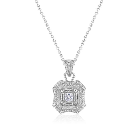 Latte Da Necklace in White Diamond - Platinum Anna Zuckerman
