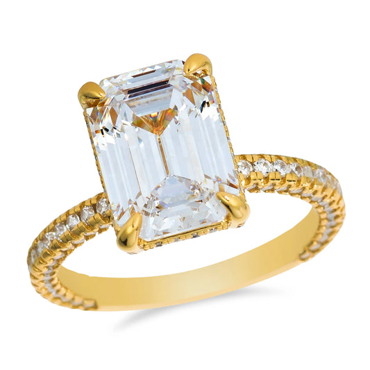 Layla 4.50 Carat Emerald Cut Ring Anna Zuckerman