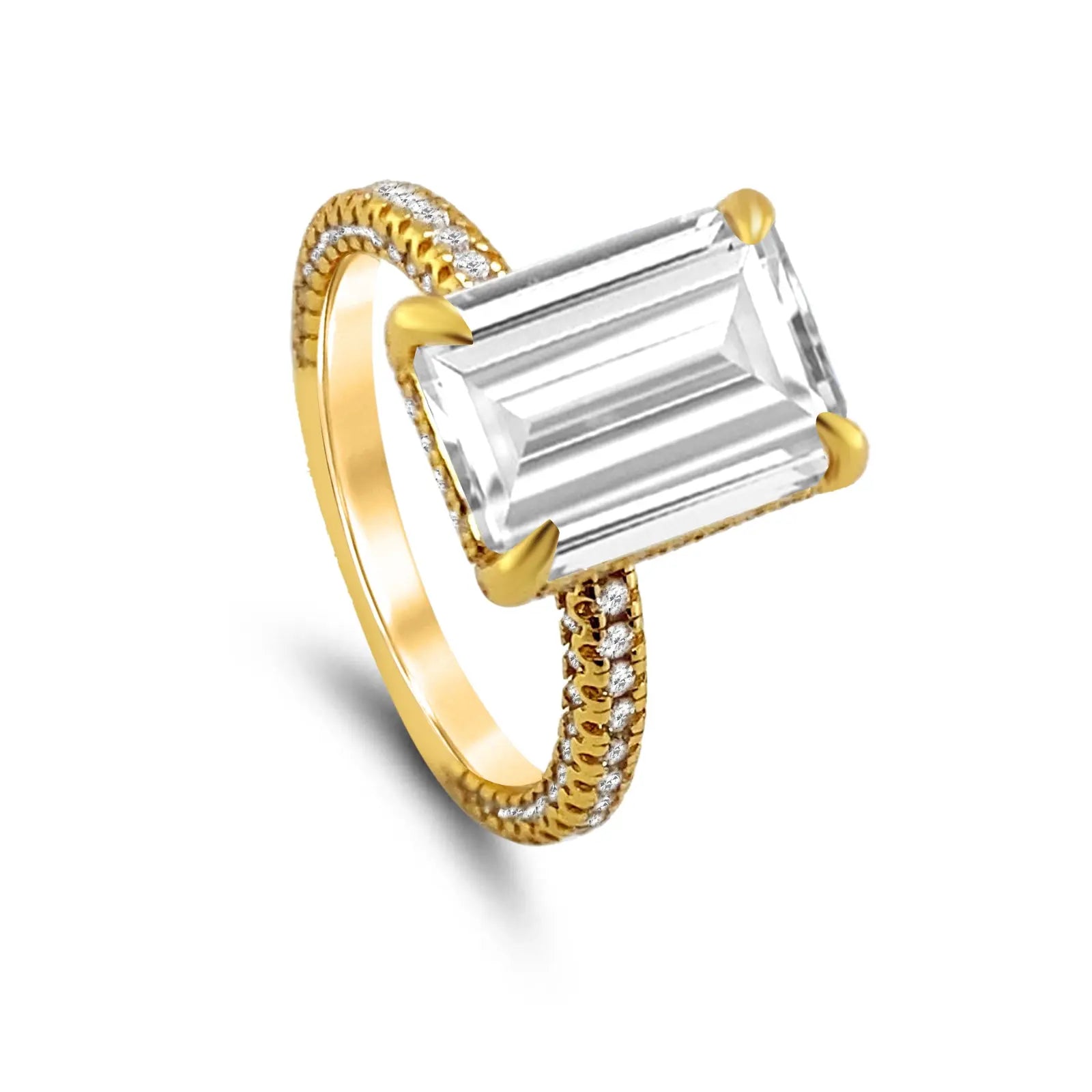 Layla 4.50 Carat Emerald Cut Ring Anna Zuckerman