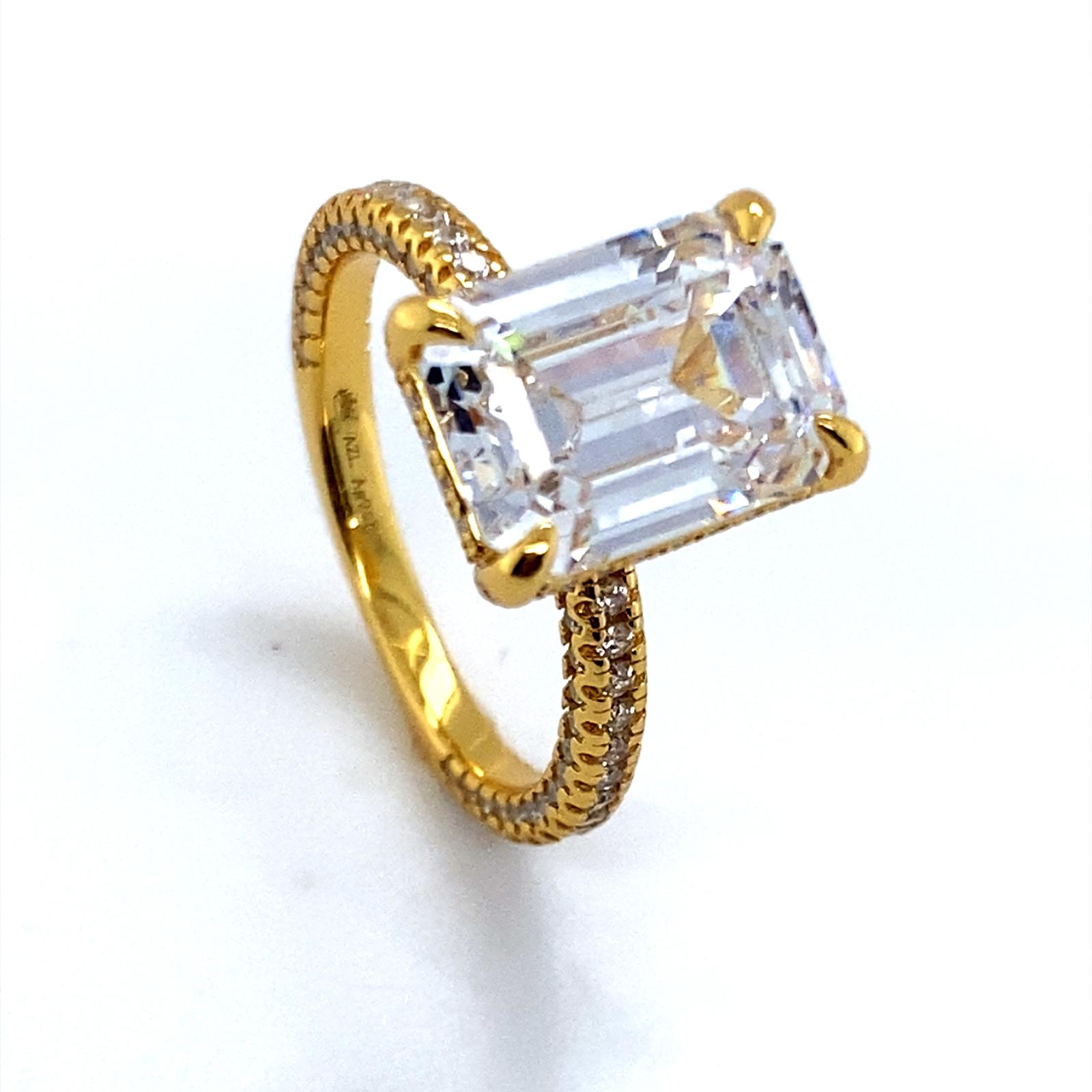 Layla 4.50 Carat Emerald Cut Ring Anna Zuckerman