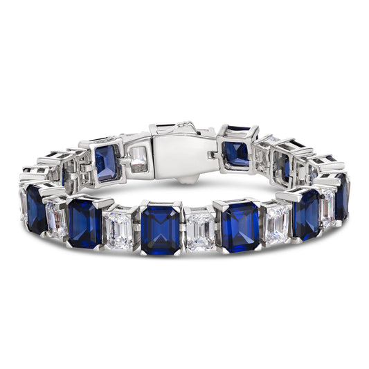 Lisa Marie Statement Bracelet in Blue Sapphire Anna Zuckerman
