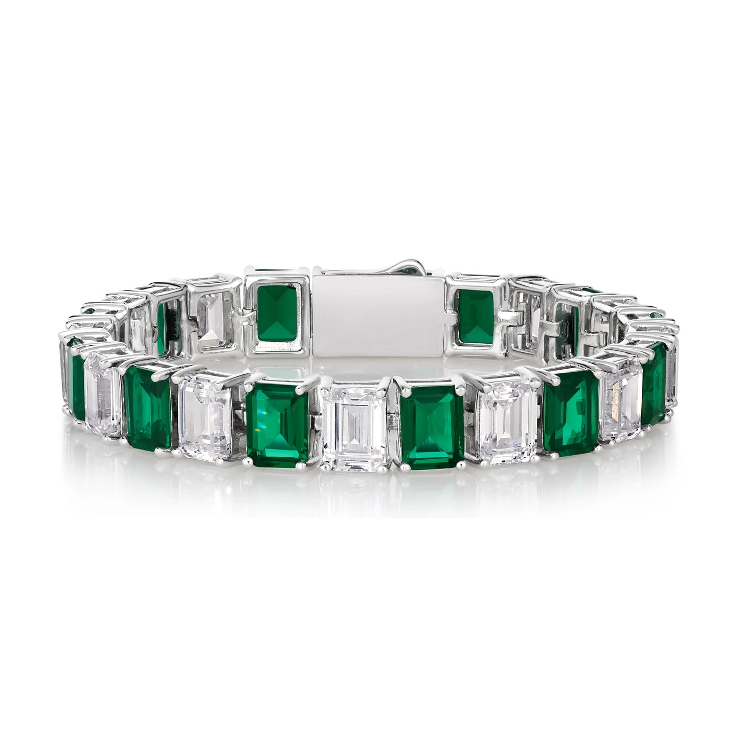 Lisa Marie Statement Bracelet in Green Emerald - Anna Zuckerman