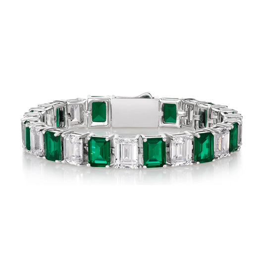 Lisa Marie Statement Bracelet in Green Emerald - Anna Zuckerman