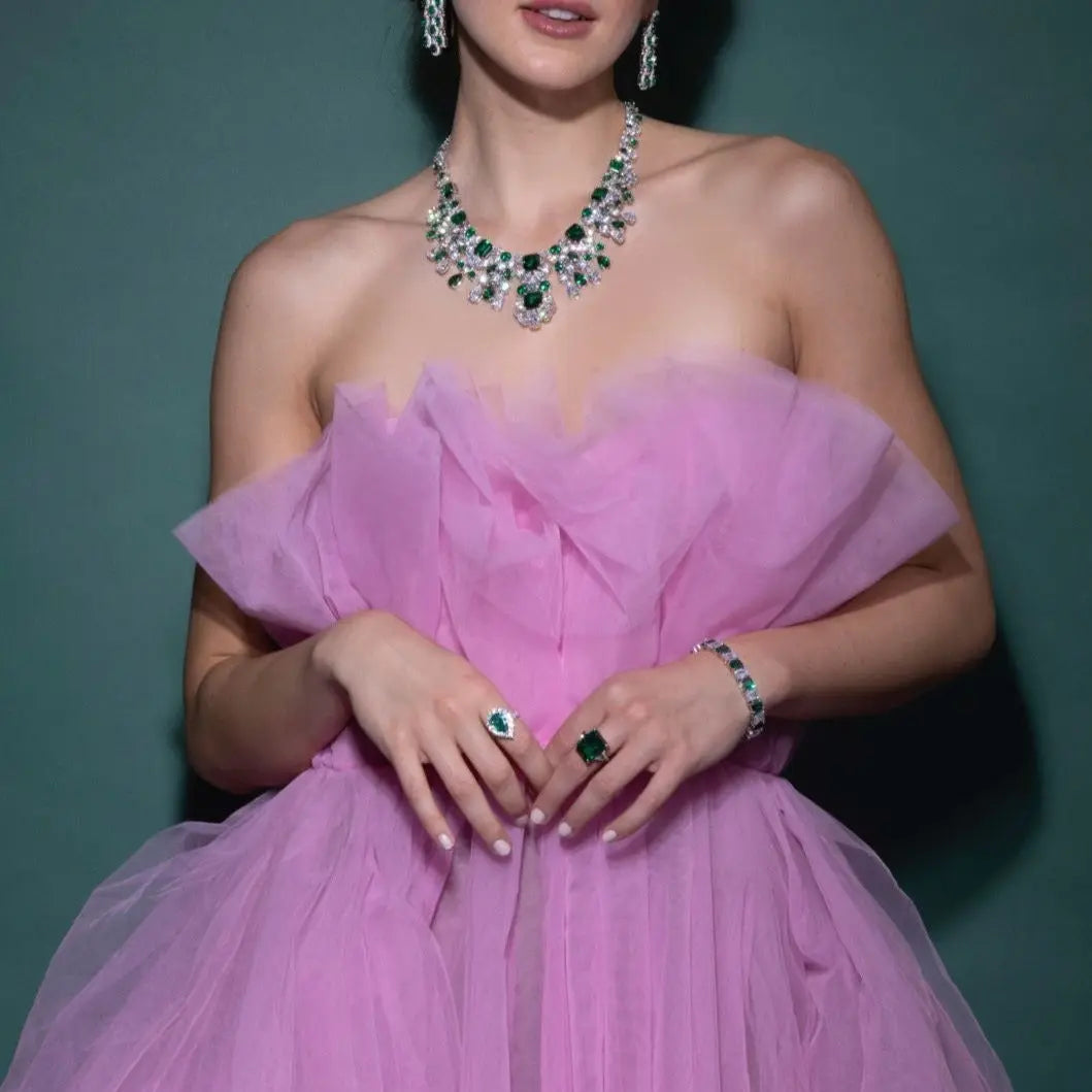 Lisa Marie Statement Bracelet in Green Emerald - Anna Zuckerman