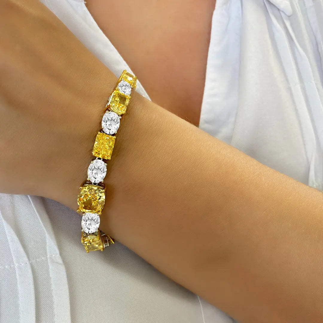 Lizette Canary Yellow Tennis Bracelet - Anna Zuckerman