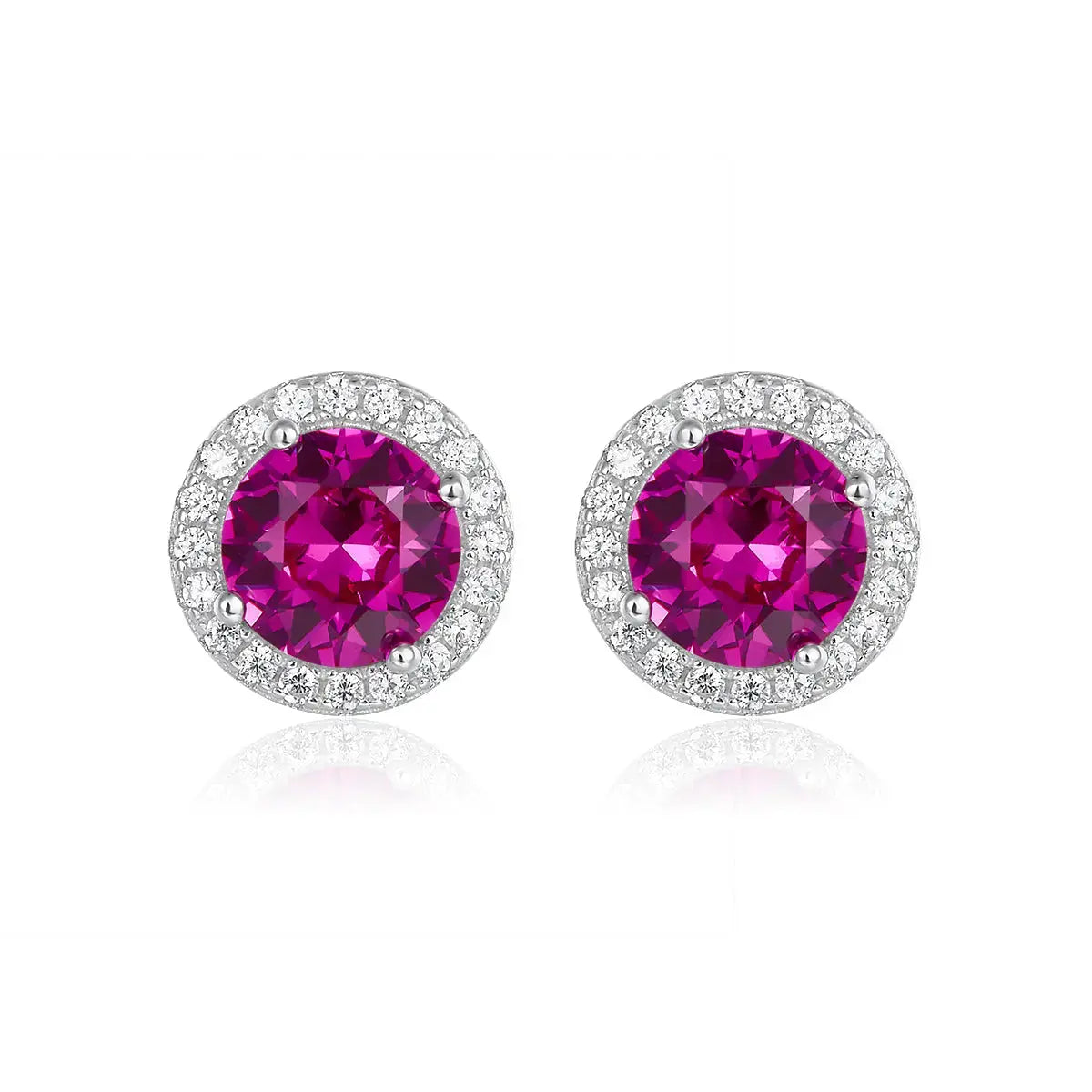 Lola 2 Carat Diamond Crystalline Martini Halo Studs - Anna Zuckerman