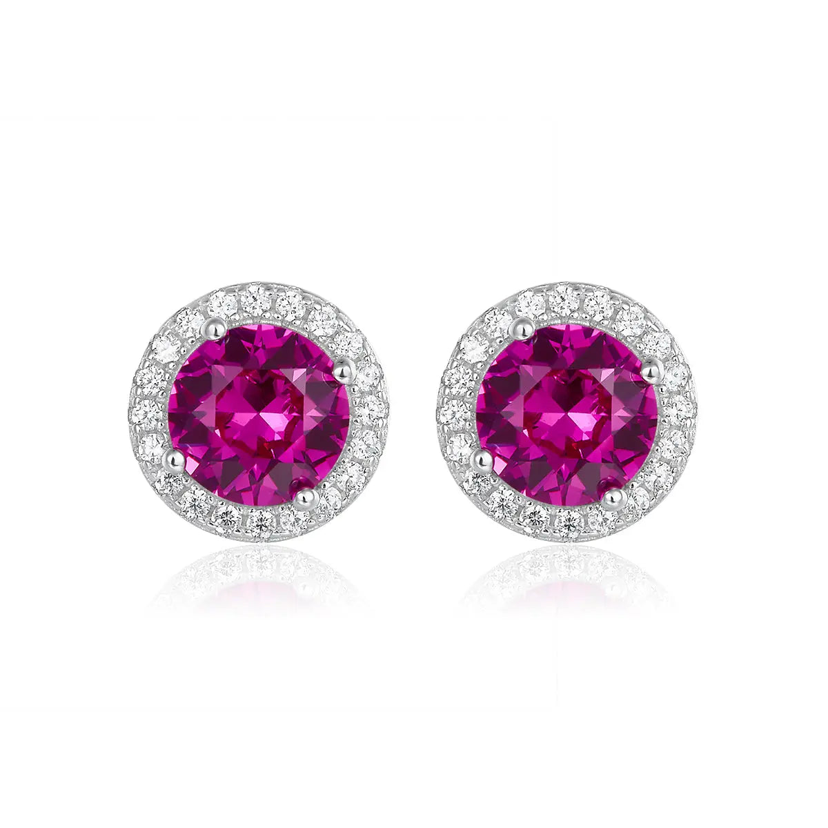 Lola 2 Carat Diamond Crystalline Martini Halo Studs - Anna Zuckerman