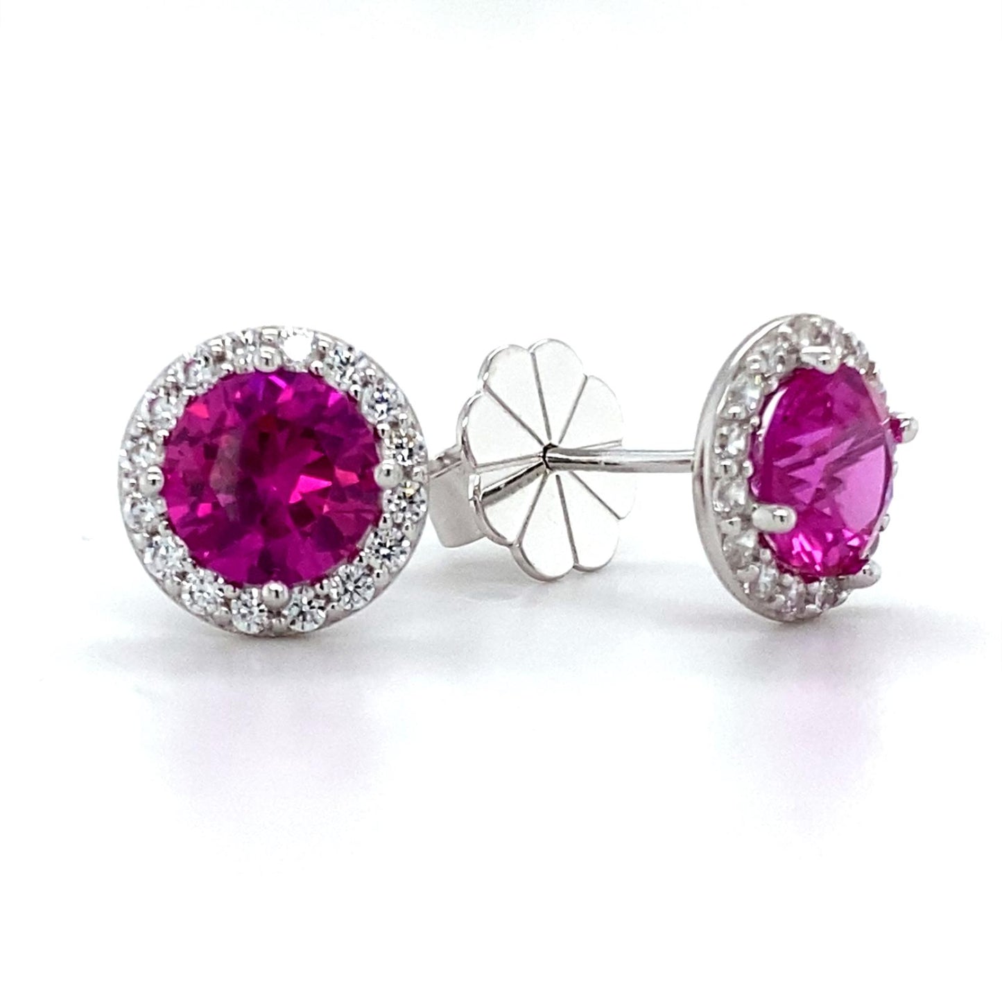 Lola 2 Carat Diamond Crystalline Martini Halo Studs