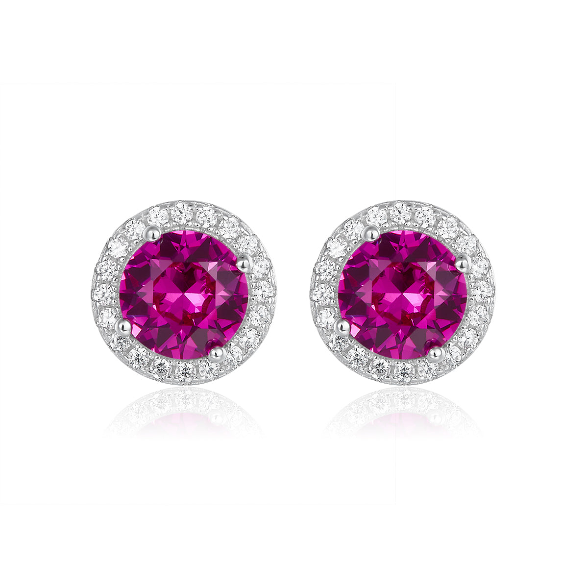 Lola 2 Carat Diamond Crystalline Martini Halo Studs
