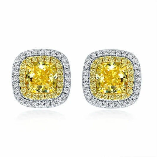 Lucia Brilliante Earrings in Canary Yellow Anna Zuckerman